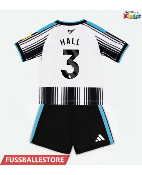 Günstige Newcastle United Lewis Hall #3 Heimtrikotsatz Kinder 2026-27 Kurzarm (+ Kurze Hosen)